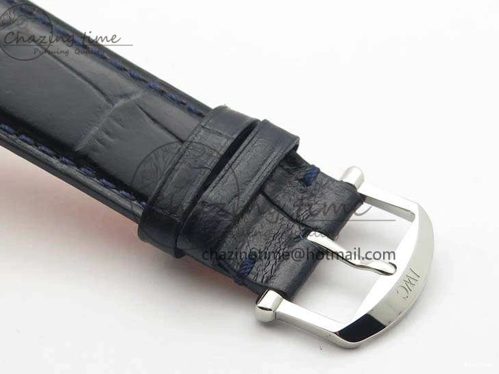 MIROTIME 0201 MoistureWicking Da Vinci IW356601 SS MKF 1:1 Best Edition Blue Dial On Black Leather Strap A 7233